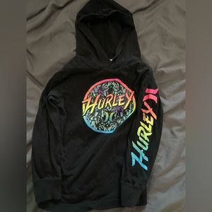 Boys long sleeve shirt with hood.
